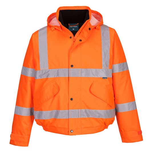 Portwest Hi-Vis Winter Bomber Jacket Orange