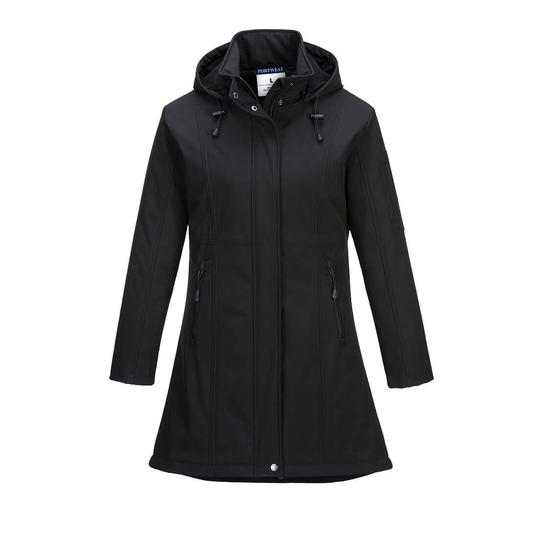 Portwest Carla Women's Hooded Softshell Jacket Black